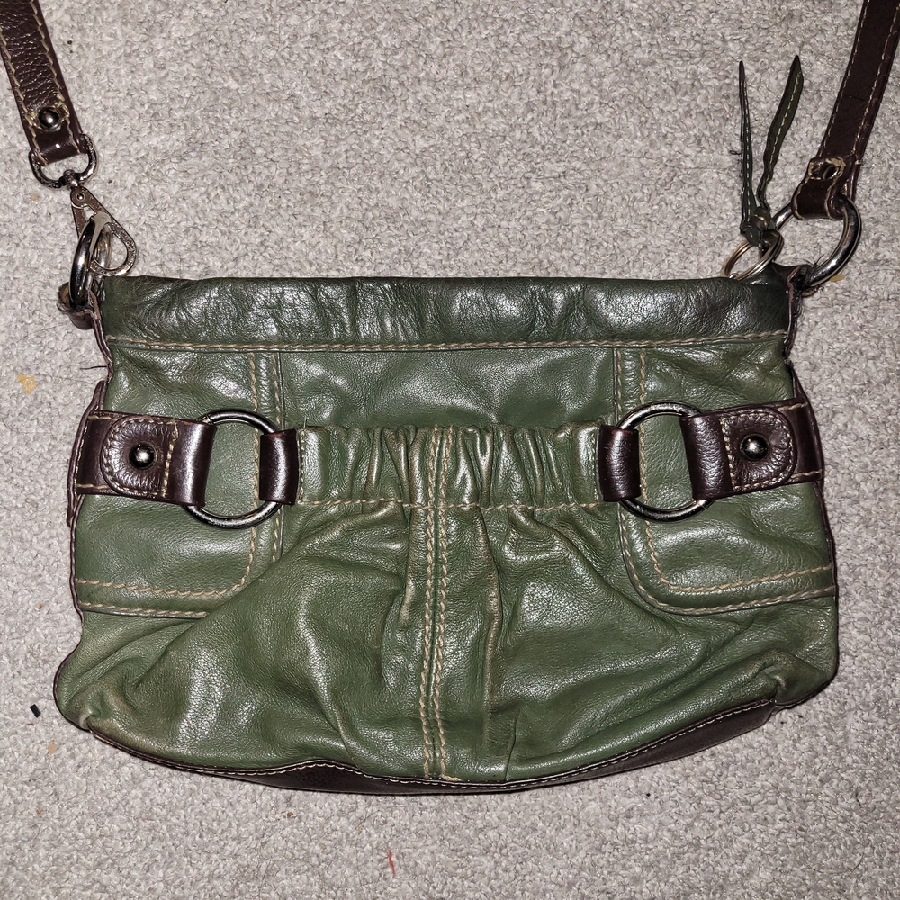 Danier Green Leather Bag - Picture 7 of 8